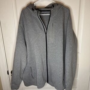 VRST Hooded Jacket Gray Fleece Zip Up Mens 2XL